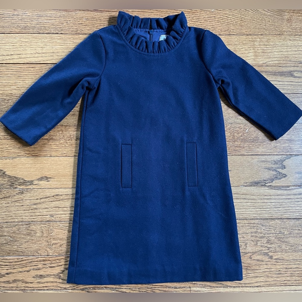 Classic Prep Childrenswear Girl’s Claudia Ruffle-Collar Shift Dress